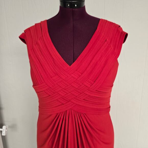 NEW NWT Women's Andre Oliver Red Off the Shoulder Party Cocktail Dress | Size 10 - Picture 3 of 11